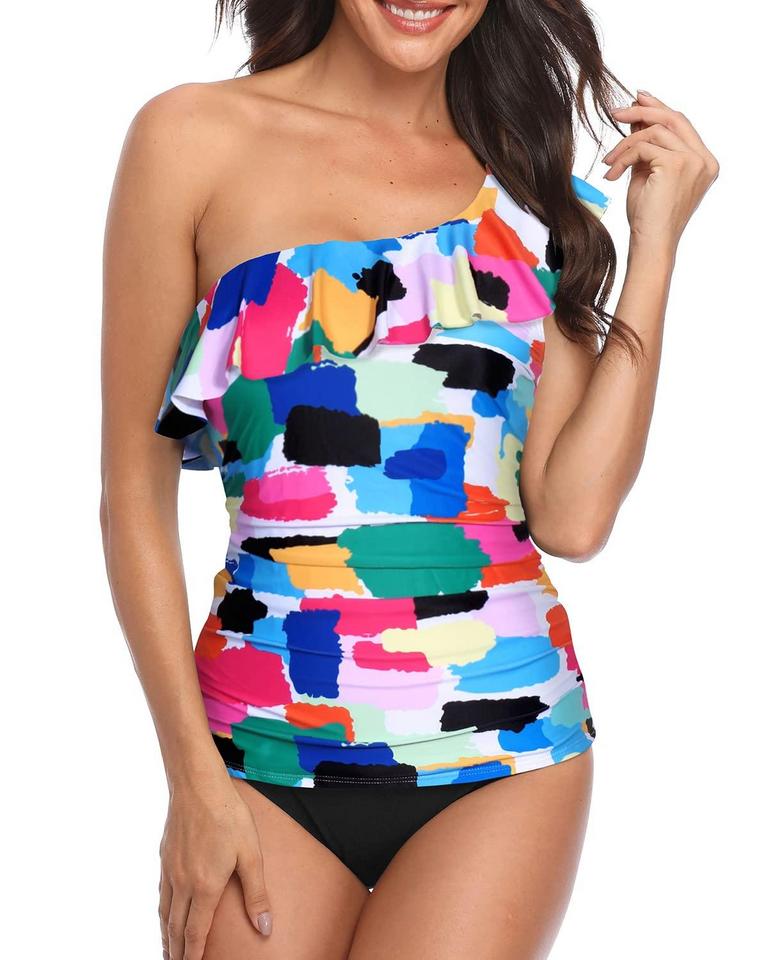 YONIQUE 1SHLDR TANKINI