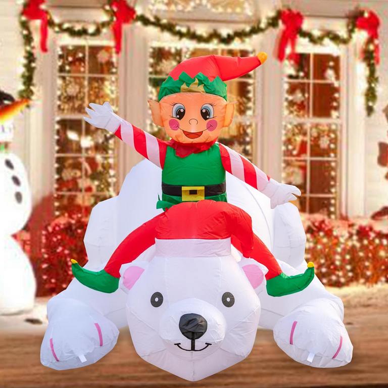 6FT XMAS INFLATABLE BEAR