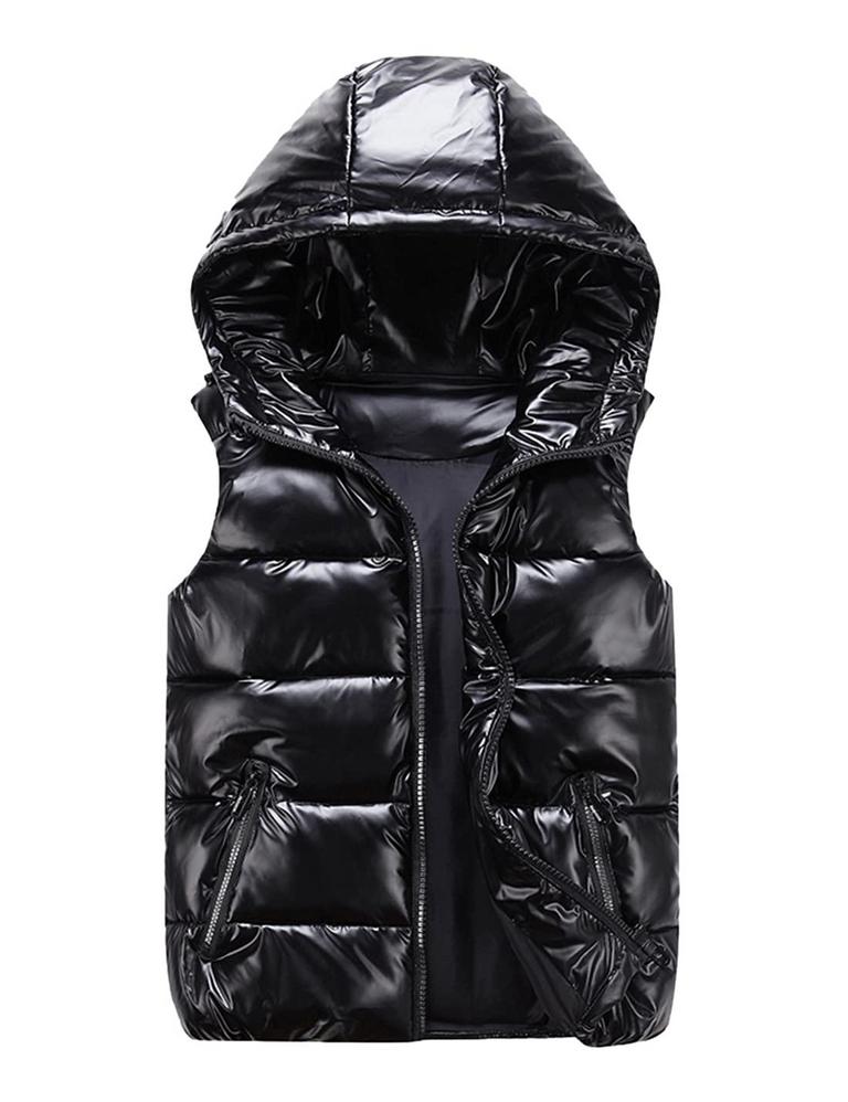 SEEKME HOODED PUFFER VEST XS