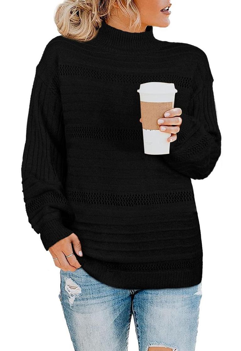 L SIZE BLACK TURTLENECK SWEATER