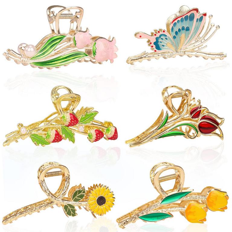 6PC LARGE METAL HAIR CLIPS