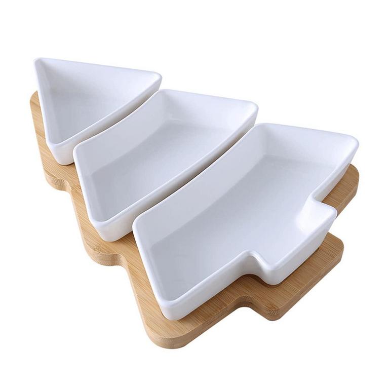 WHITE TREE PLATE SET