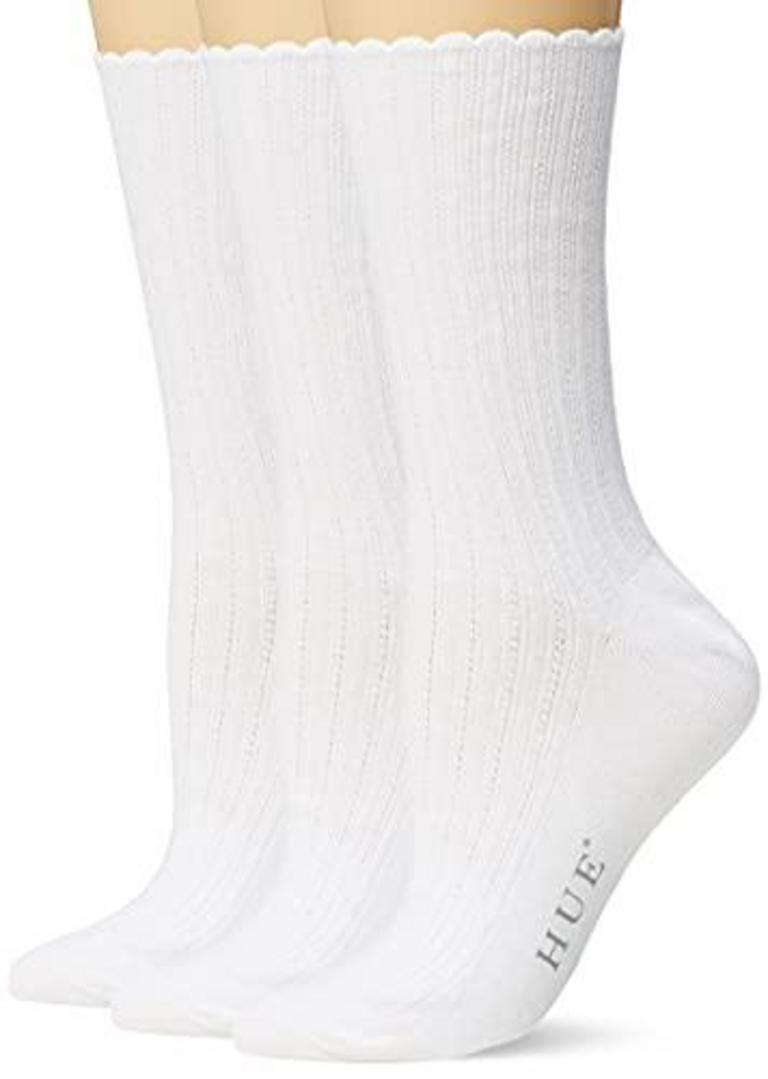 HUE WOMEN'S SCALLOPED SOCKS