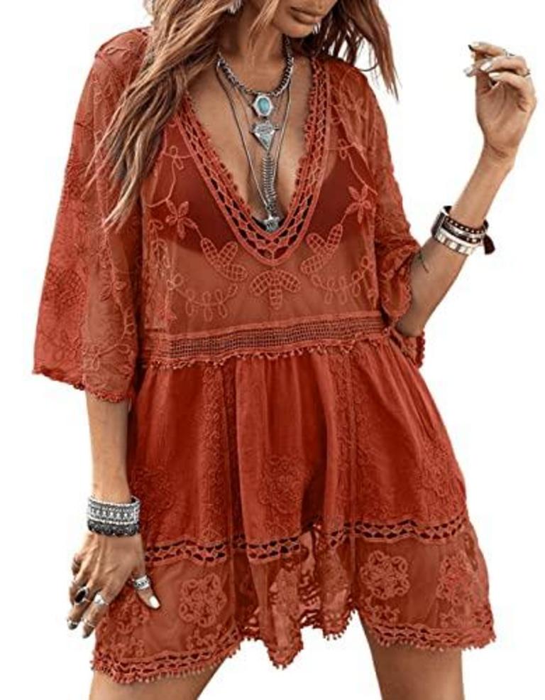 EOMENIE LACE COVER UP