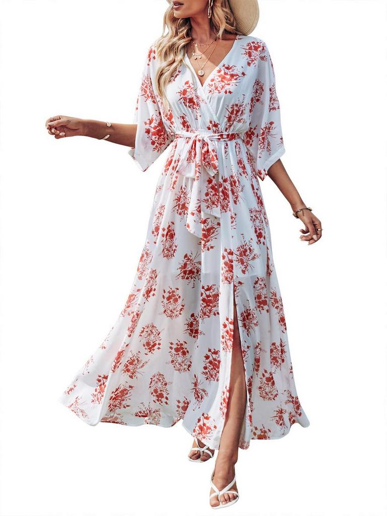 ANRABESS KIMONO MAXI DRESS