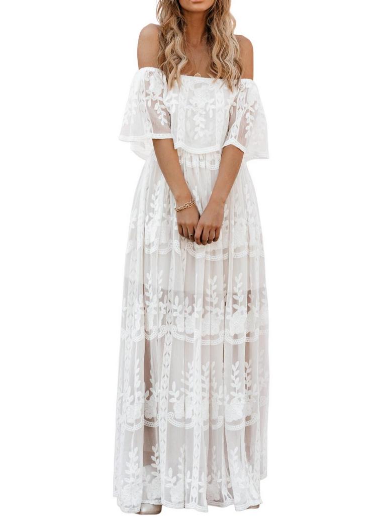 OFF SHOULDER LACE DRESS
