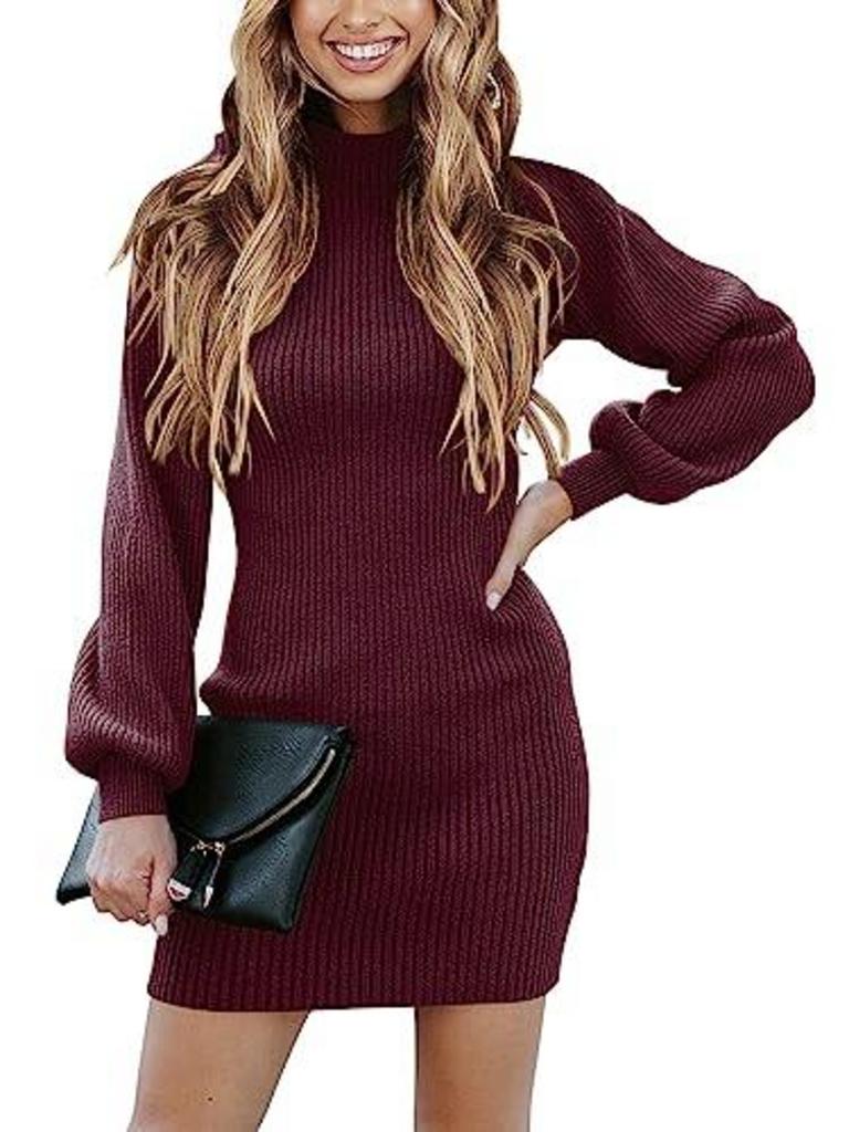 ANRABESS SLIM SWEATER DRESS