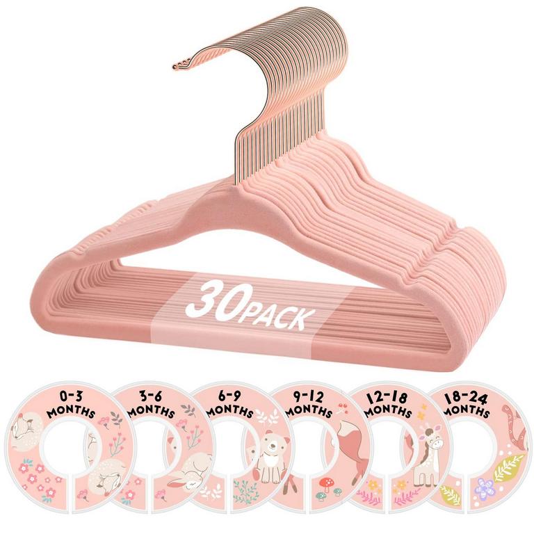 30PK PINK KIDS HANGERS