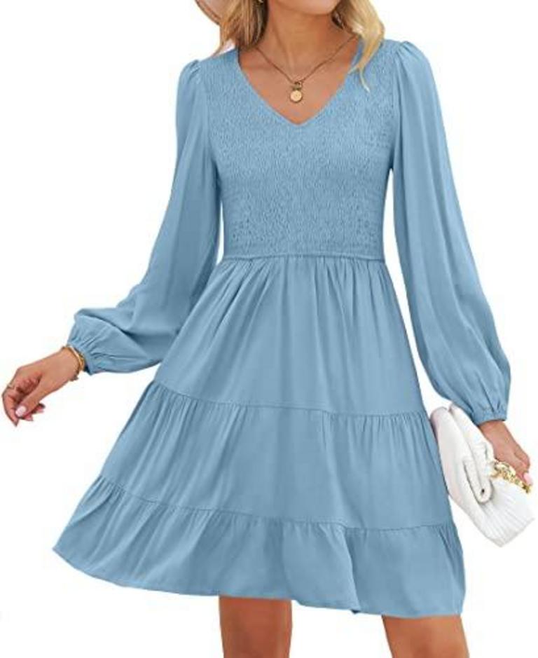 ZESICA RUFFLE MINI DRESS