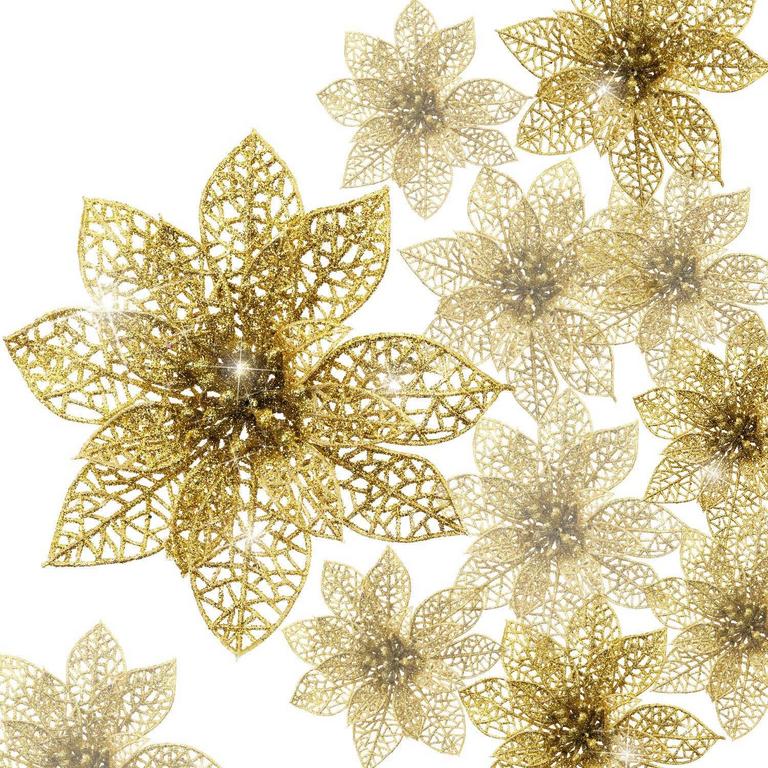 BOAO GLITTER POINSETTIAS 24PK 