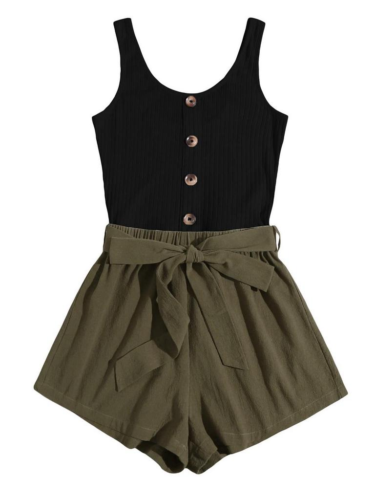 SOLY HUX STRIPED ROMPER L