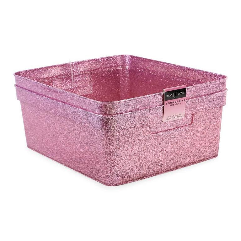 ISAAC JACOBS GLITTER BIN SET