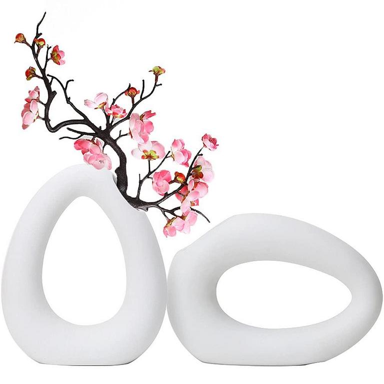 WHJY ORGANIC RING VASES 2PK 