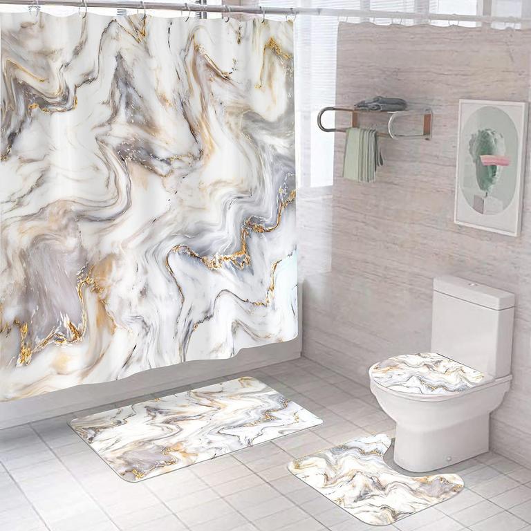 NLJIHKURE MARBLE SHOWER SET 4PC 