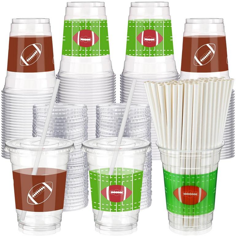 12OZ FOOTBALL PLASTIC CUPS
