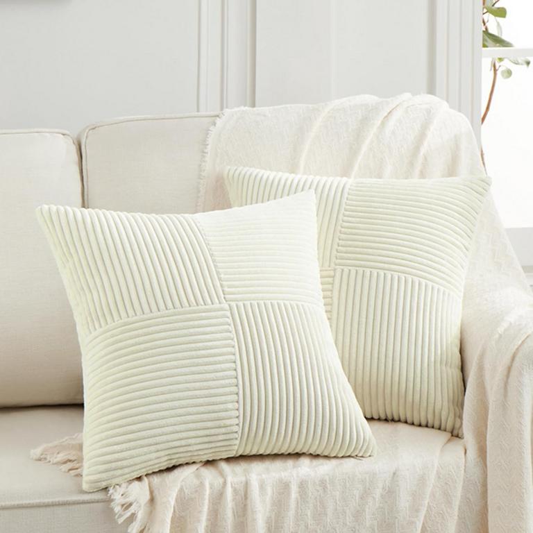 FANCY HOMI CREAM PILLOW COVERS