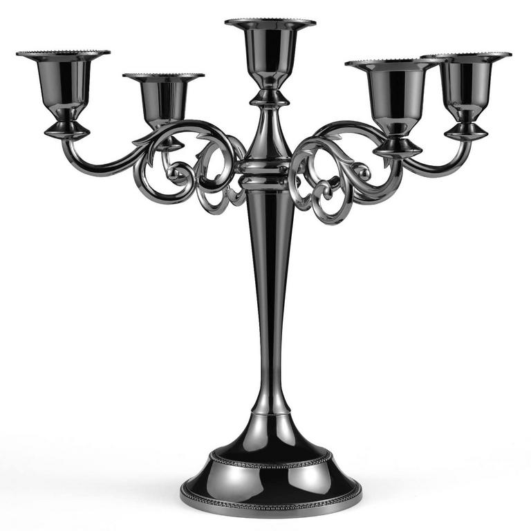 BLACK CANDELABRA 5-ARM