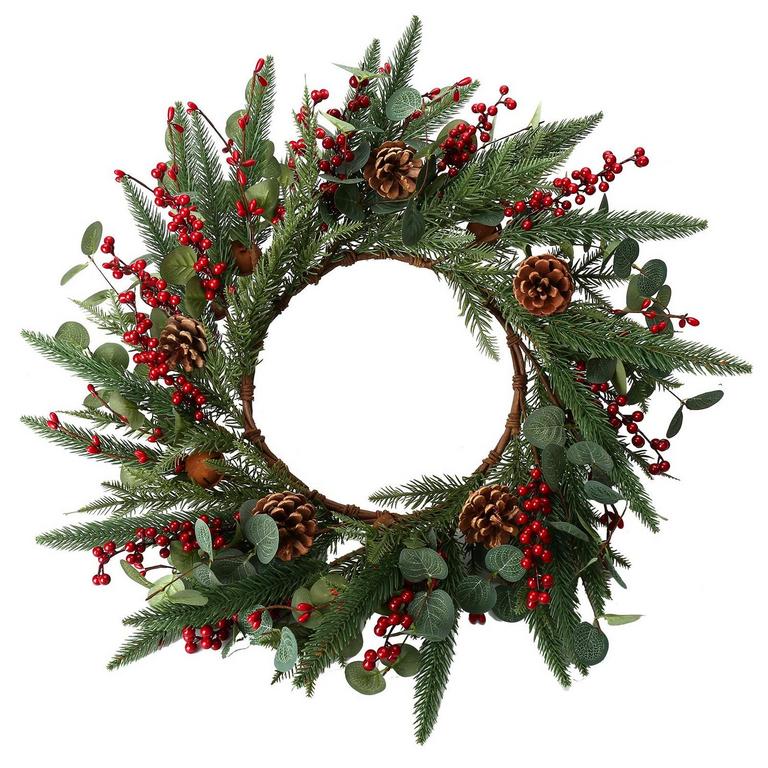 J FLORU 20IN XMAS WREATH