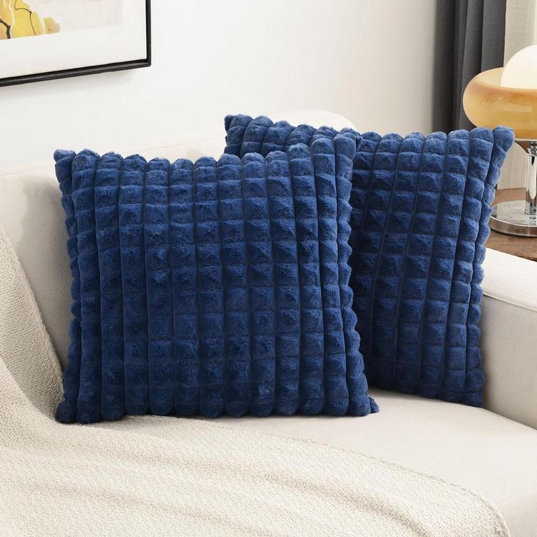 FUTEI NAVY BLUE PILLOW COVERS