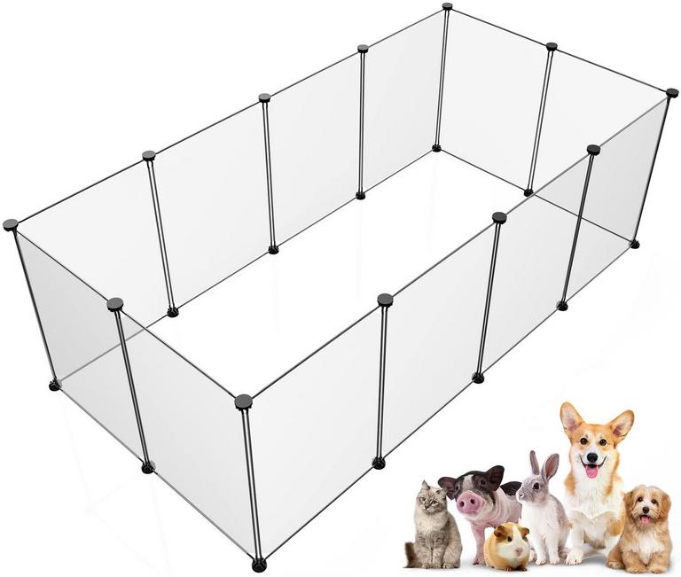 TRANSPARENT SMALL PET PLAYPEN