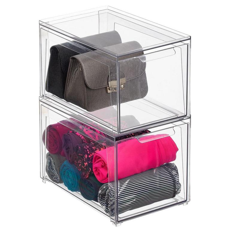 MDESIGN STACKABLE ORGANIZER BINS 2PK 