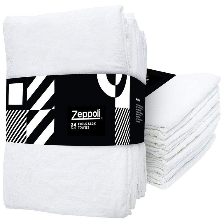 ZEPPOLI 24-PK FLOUR SACK TOWELS
