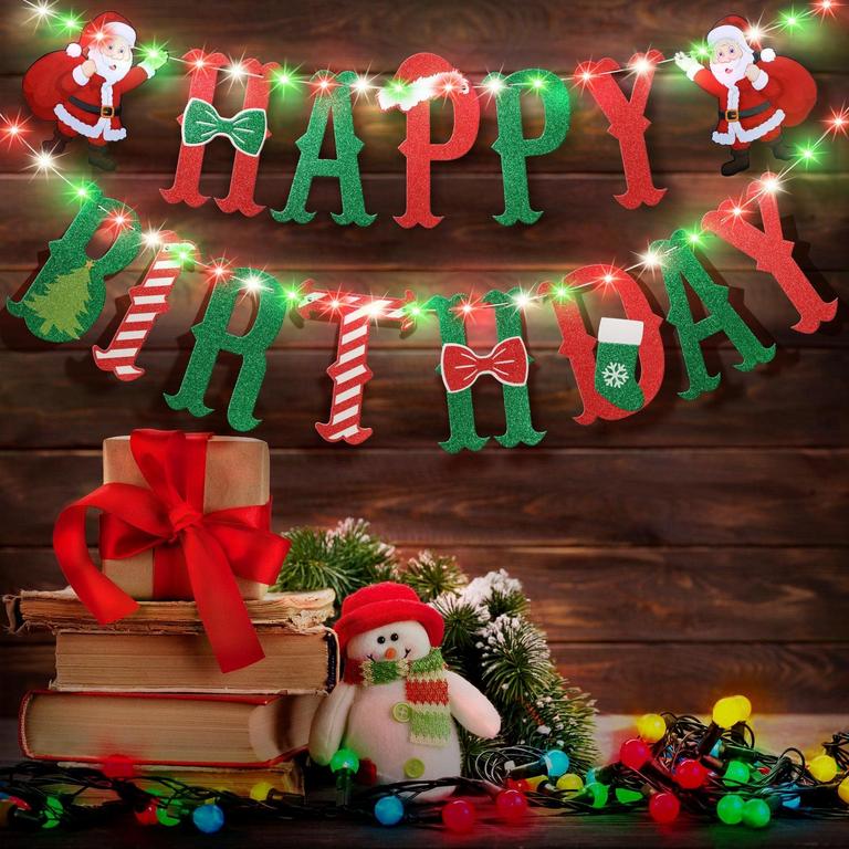 BIRTHDAY PARTY BANNER W/ LIGHT 