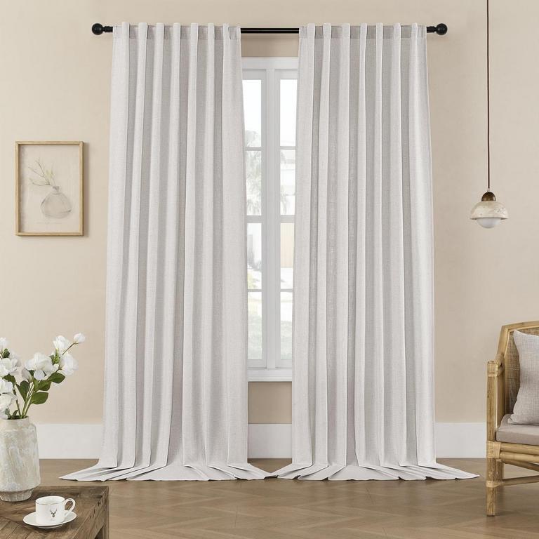 JOYDECO LINEN CURTAINS 108IN