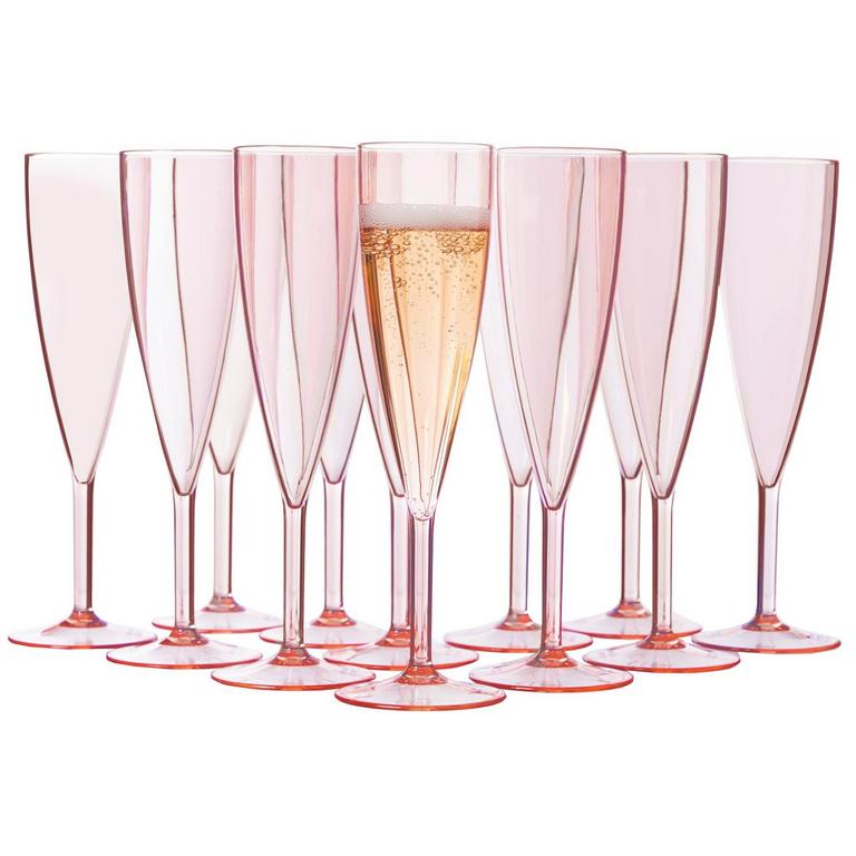 12 US ACRYLIC CHAMPAGNE FLUTES
