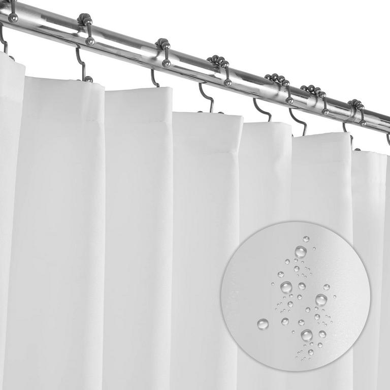 LIBA WHITE SHOWER CURTAIN