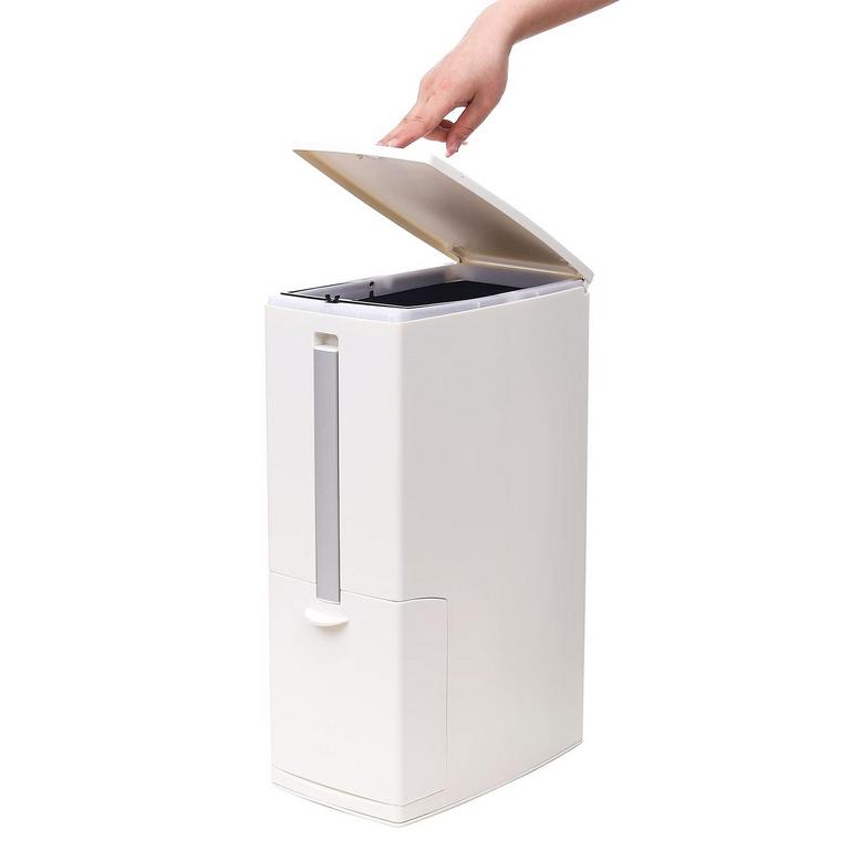 SLIM PLASTIC TRASH CAN 2.1 GAL
