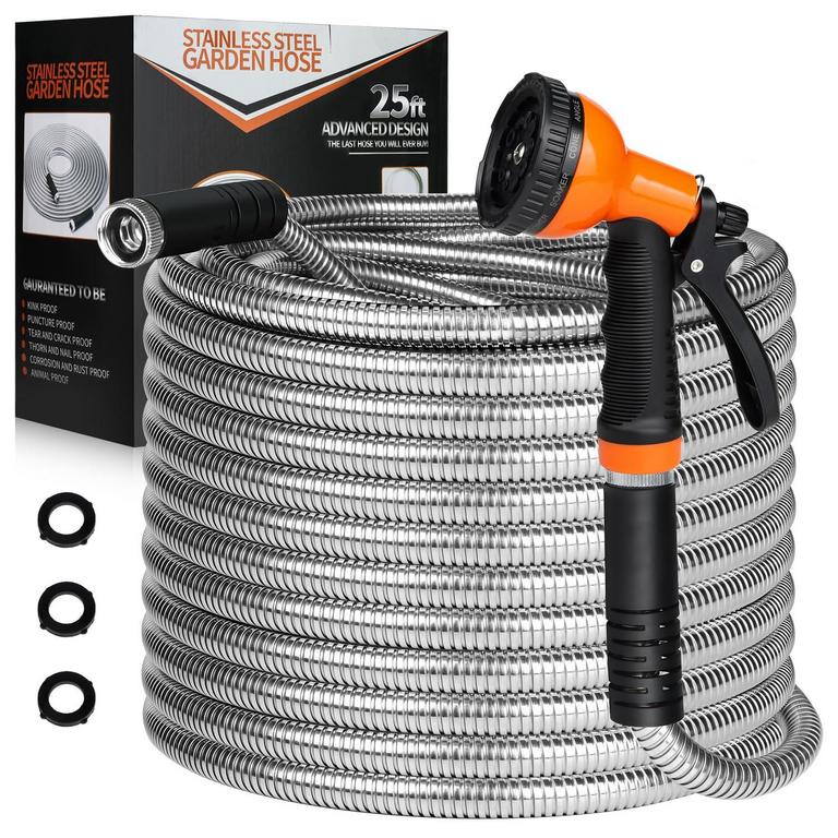 25FT METAL GARDEN HOSE
