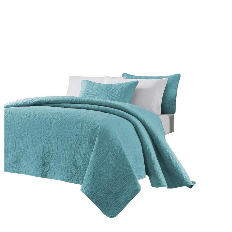 CHEZMOI QN TURQUOISE BEDSPREAD