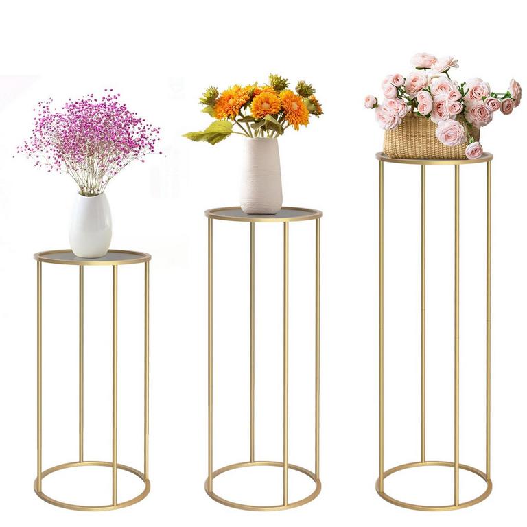3 CHAMVIS GOLD PLANT STANDS