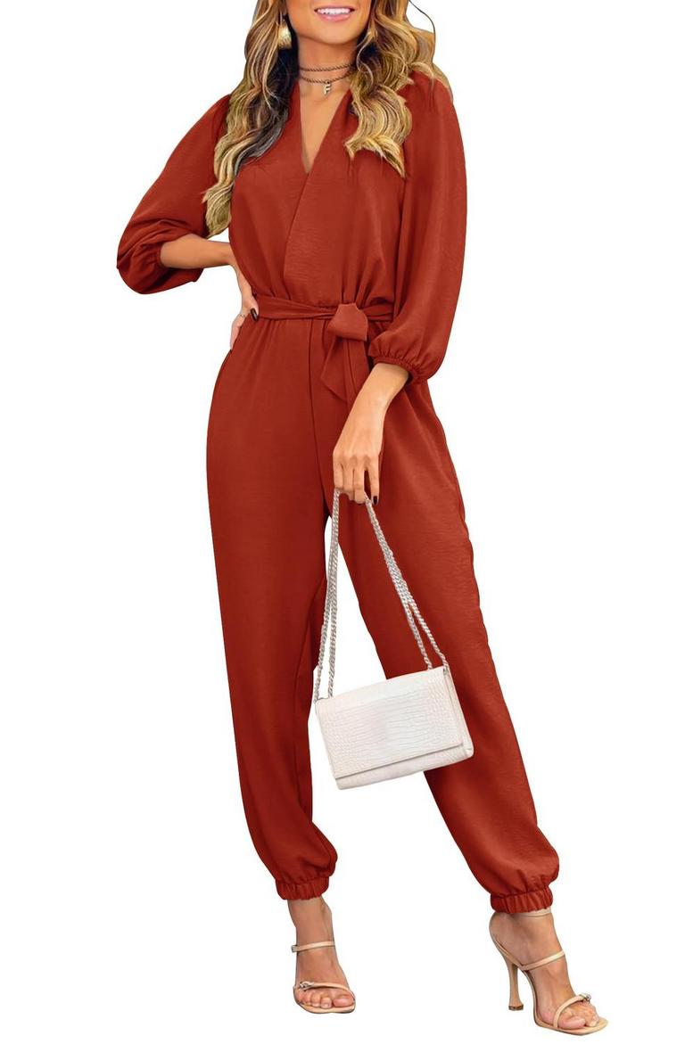 PRETTYGARDEN FALL JUMPSUIT S
