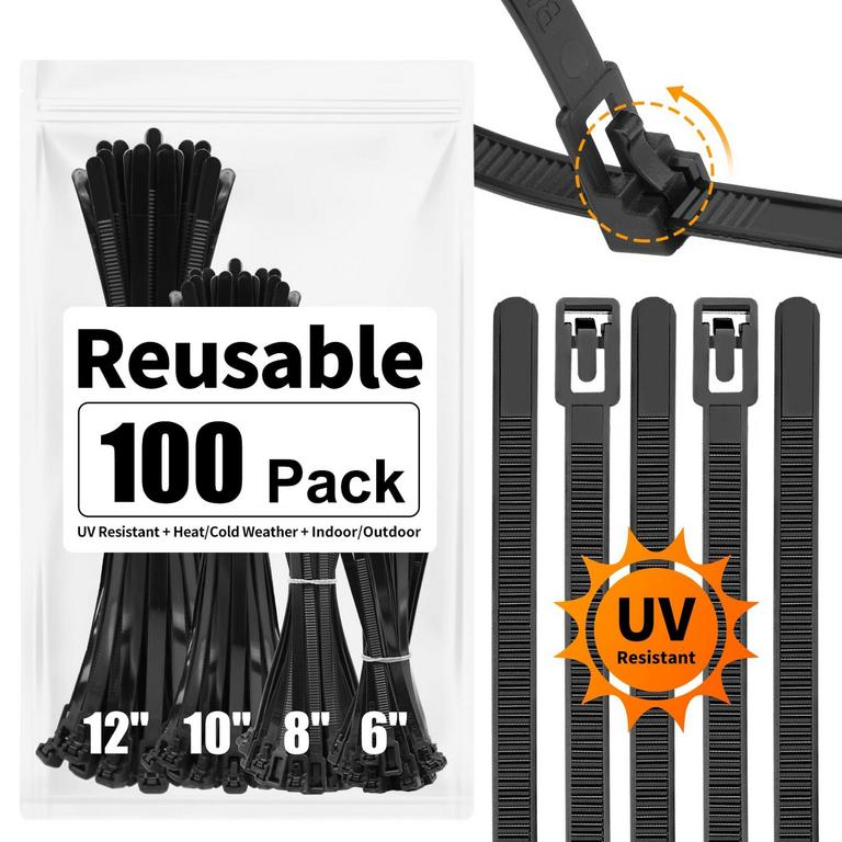 SOOoEC REUSABLE ZIP TIES