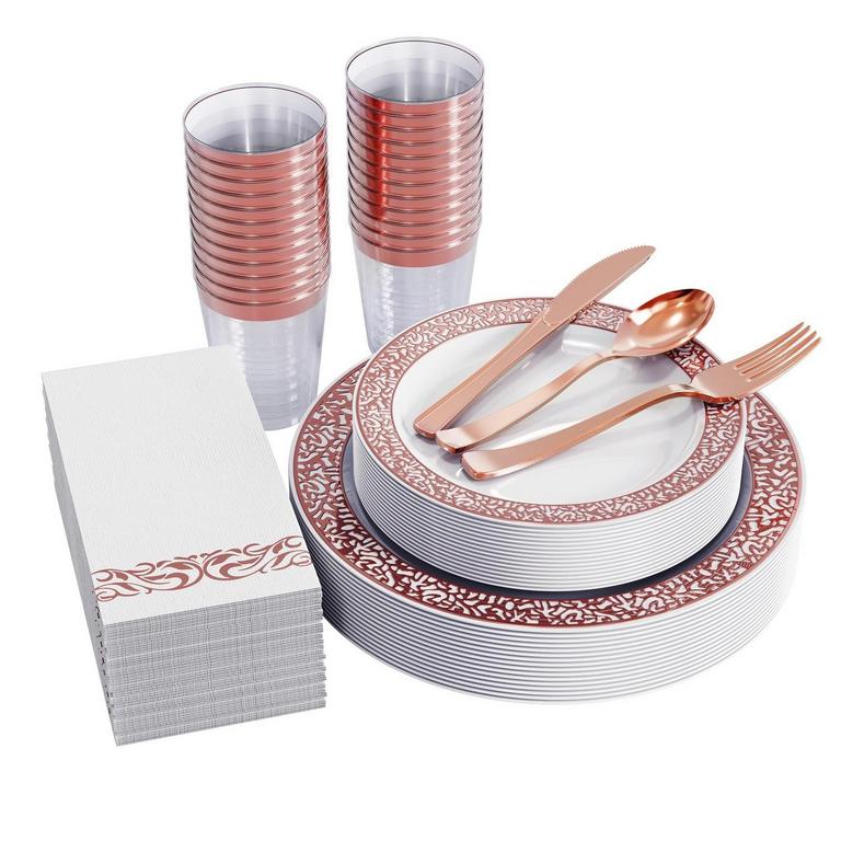 ROSE GOLD DINNERWARE SET