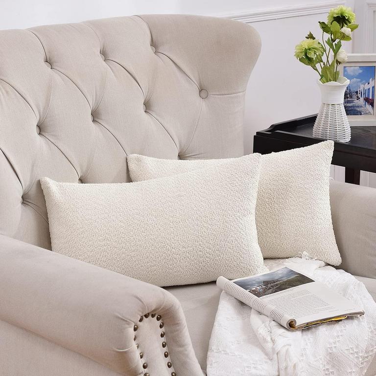 2 RYTHOME IVORY PILLOW COVERS