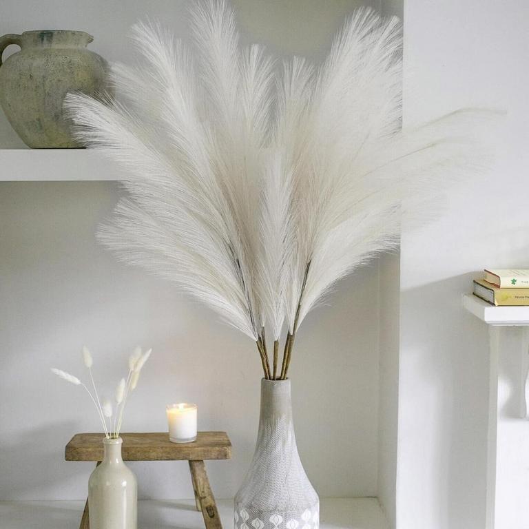 10 WTTISEL FAUX PAMPAS GRASS STEMS
