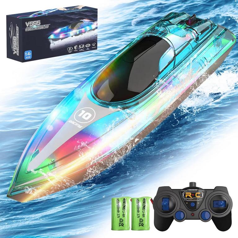 RC BOAT W/ LED LIGHTS