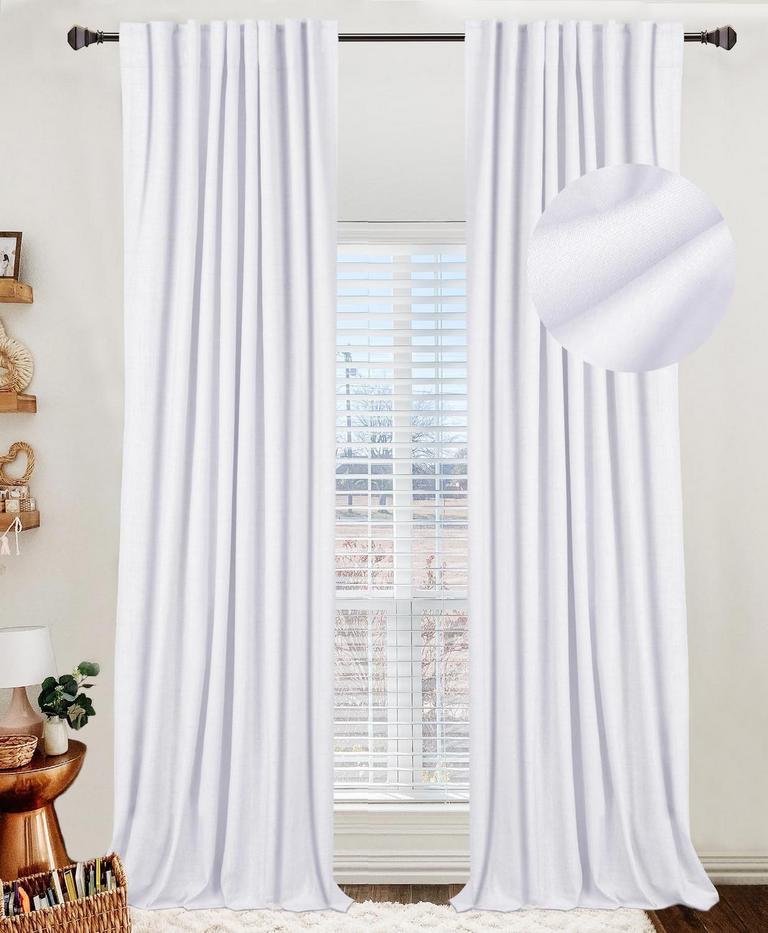 72IN WHITE BLACKOUT CURTAINS
