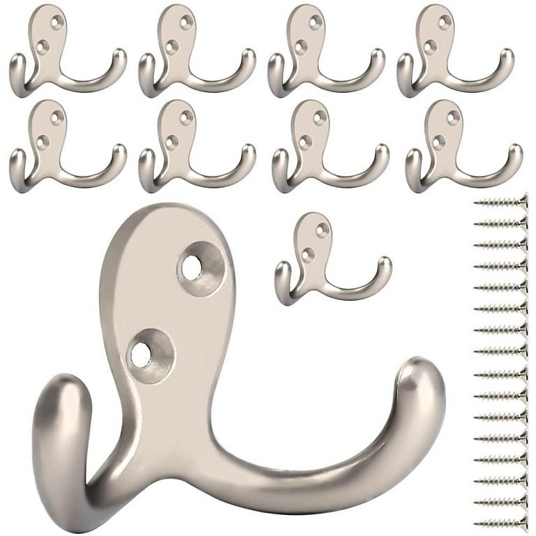 IBOSINS DBL PRONG COAT HOOKS 10PK