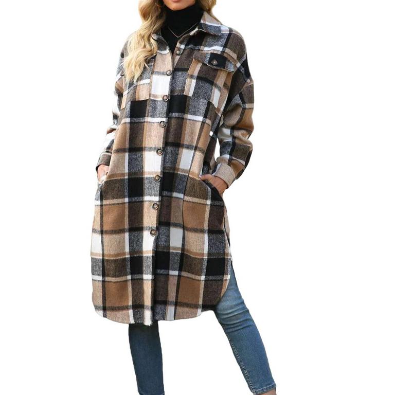 XASPEE PLAID SHACKET WOMEN'S