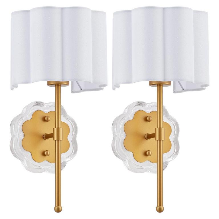 2 BRASS WALL SCONCES