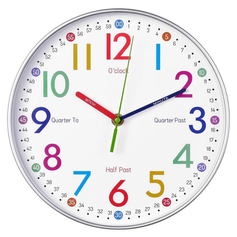 KIDS LEARNING 12" WALL CLOCK