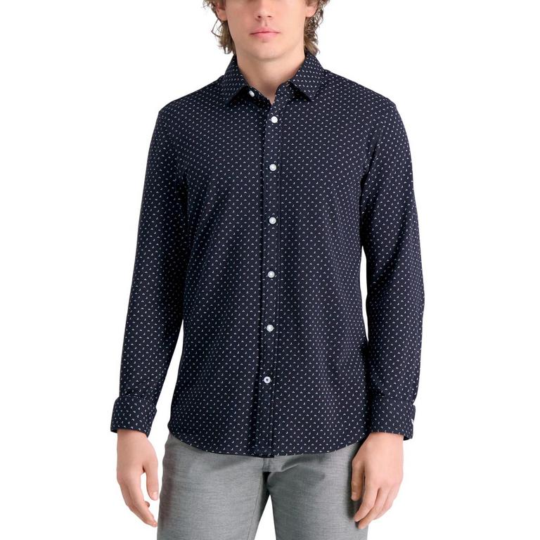 HAGGAR PRINT SHIRT MEN'S L
