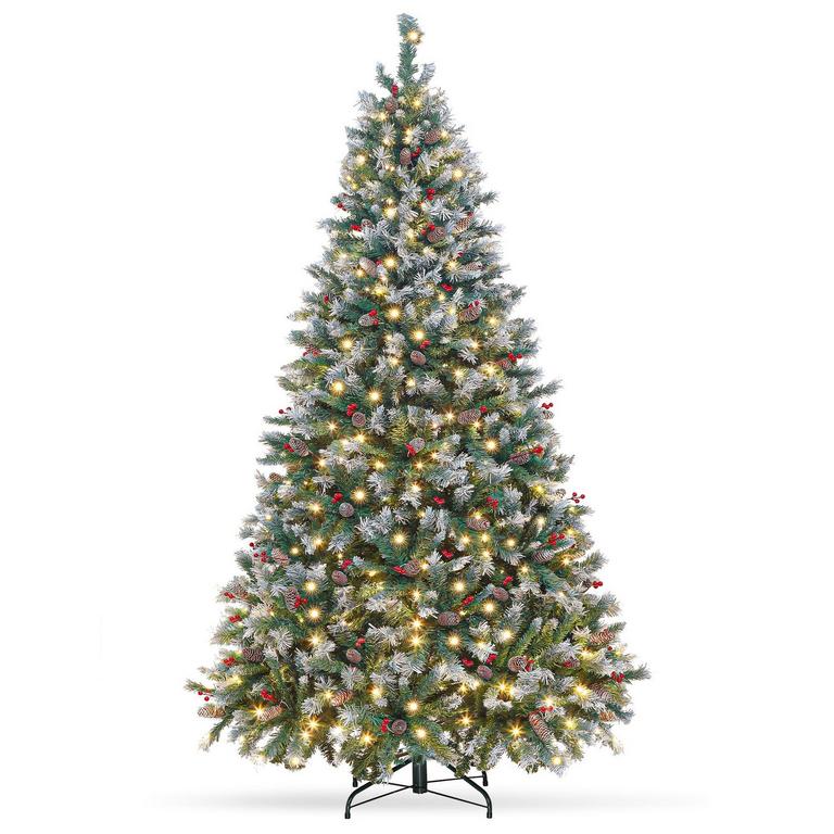 6FT PRE-LIT FLOCKED TREE
