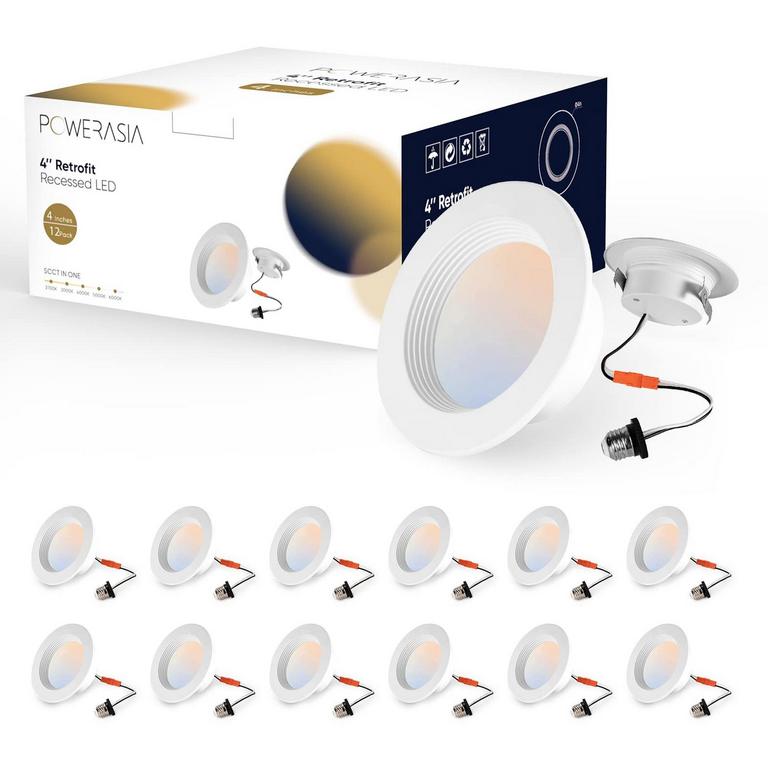 12PK 4" LED CAN LIGHTS