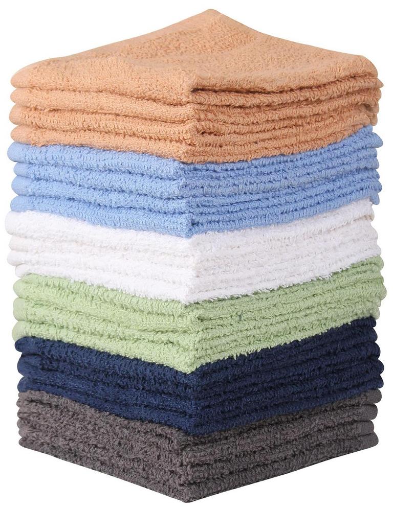 T & L 24PK COTTON WASHCLOTHS