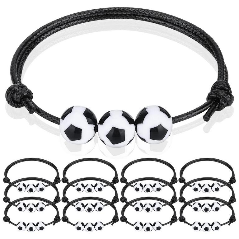 SOCCER CHARM BRACELETS 12PK 